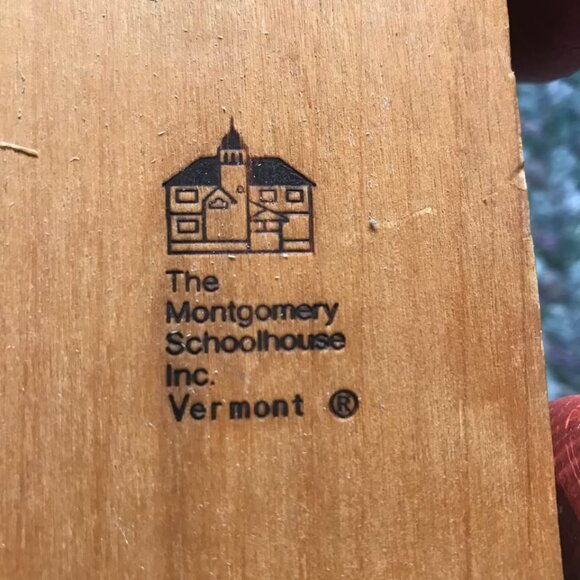 Antique Montgomery Schoolhouse Large Wooden Train from 80’s Large - Picture 10 of 10